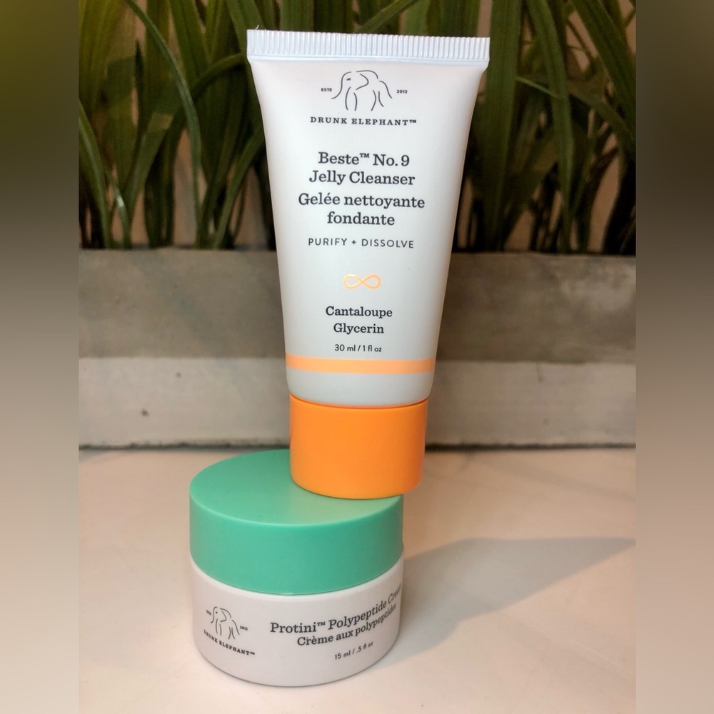 Drunk Elephant Beste No. 9 Jelly Cleanser and Protini Polypeptide Cream Duo Set - Picture 2 of 11